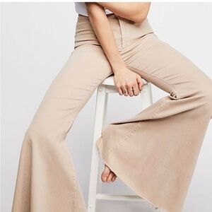 Free People Khaki Float on Flare Jeans 28R